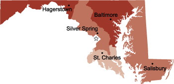 Maryland region map